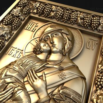 3D model Vladimirskaya icon of the Mother of God (STL)